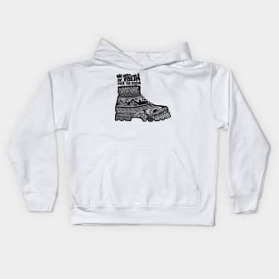 We walk by faith not by sight. Kids Hoodie